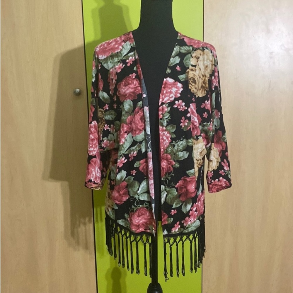 Women's Floral 3/4 Sleeve 
Kimono/Cardigan/Cover Up/Blouse/Tunic Wrap/Shrug